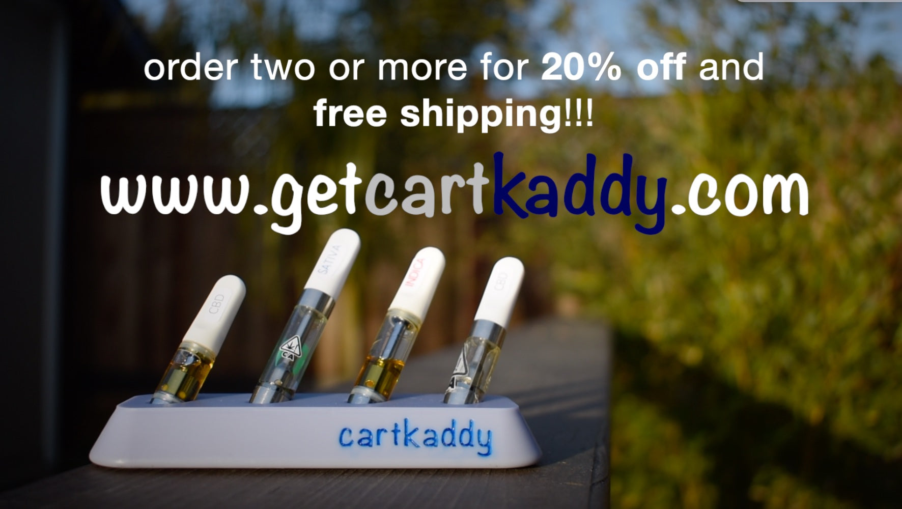 Load video: CartKaddy video offering 20%off and free shipping for orders of two or more